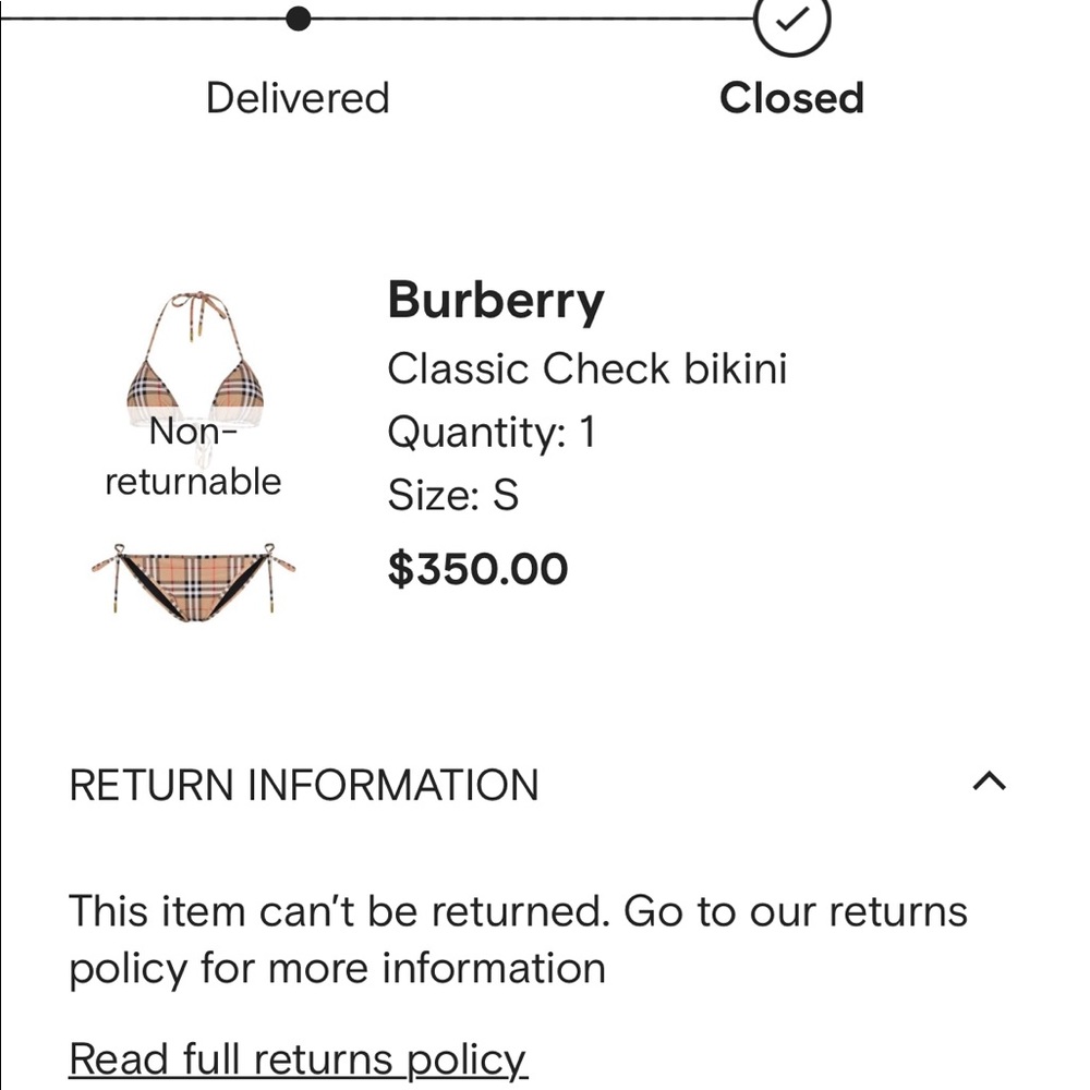 Burberry bathing suit